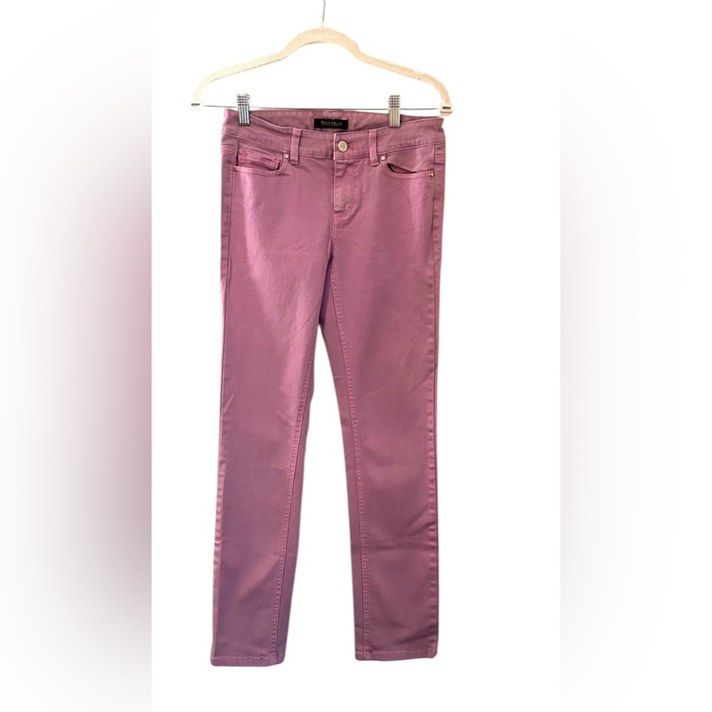 White House Black Market pink jeans, size 0, slim ankle